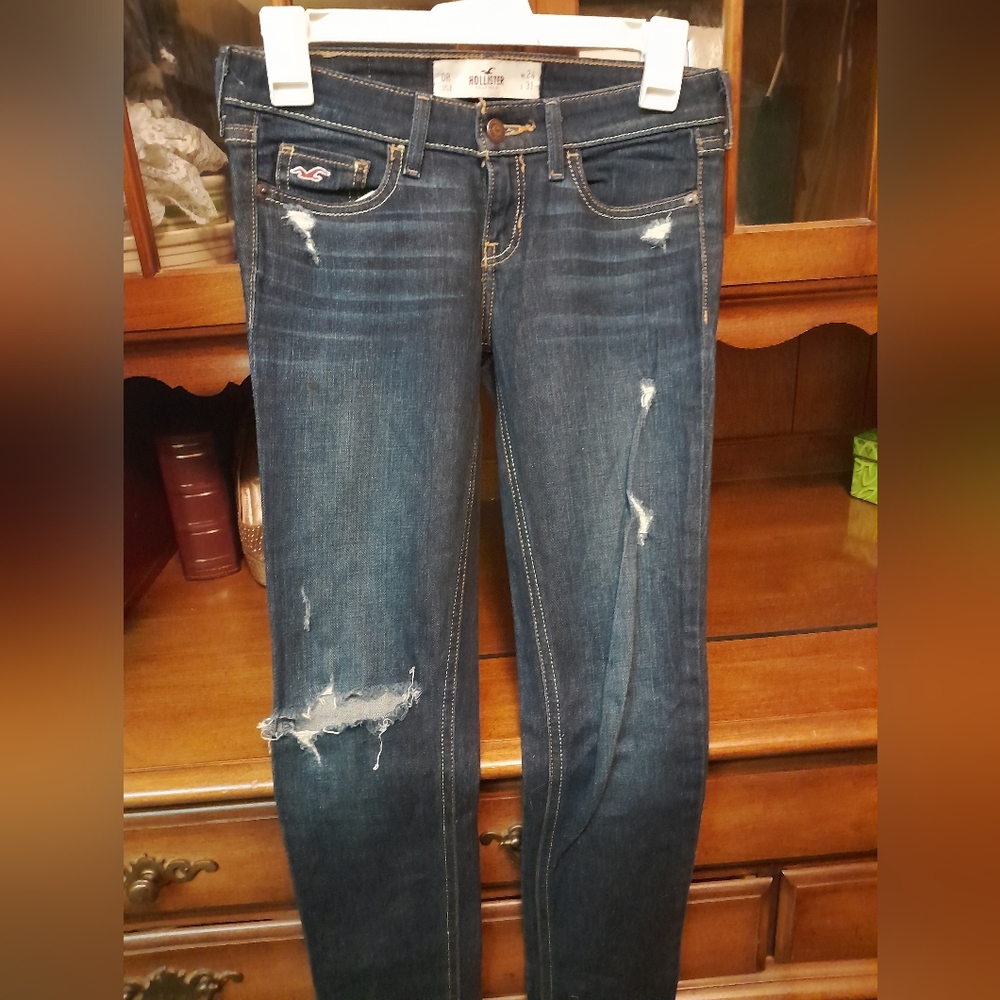 Hollister California Low Waist Blue Jeans Size:W24 L31